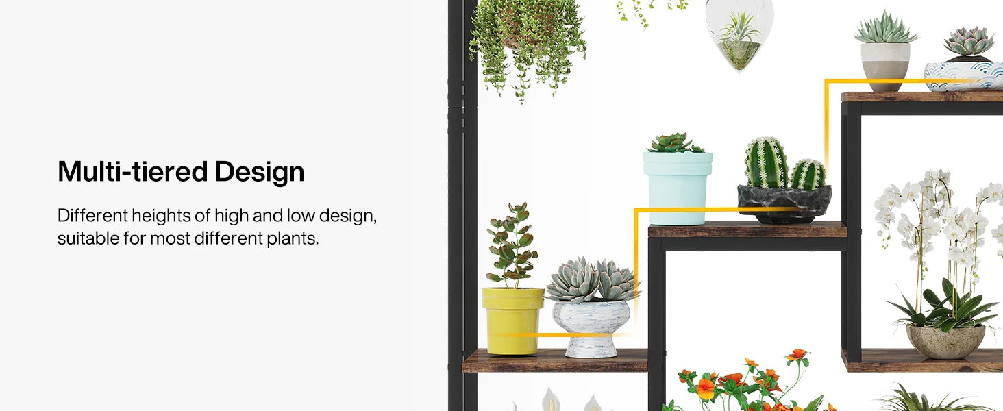 5-Tier Tall Plant Display Stand