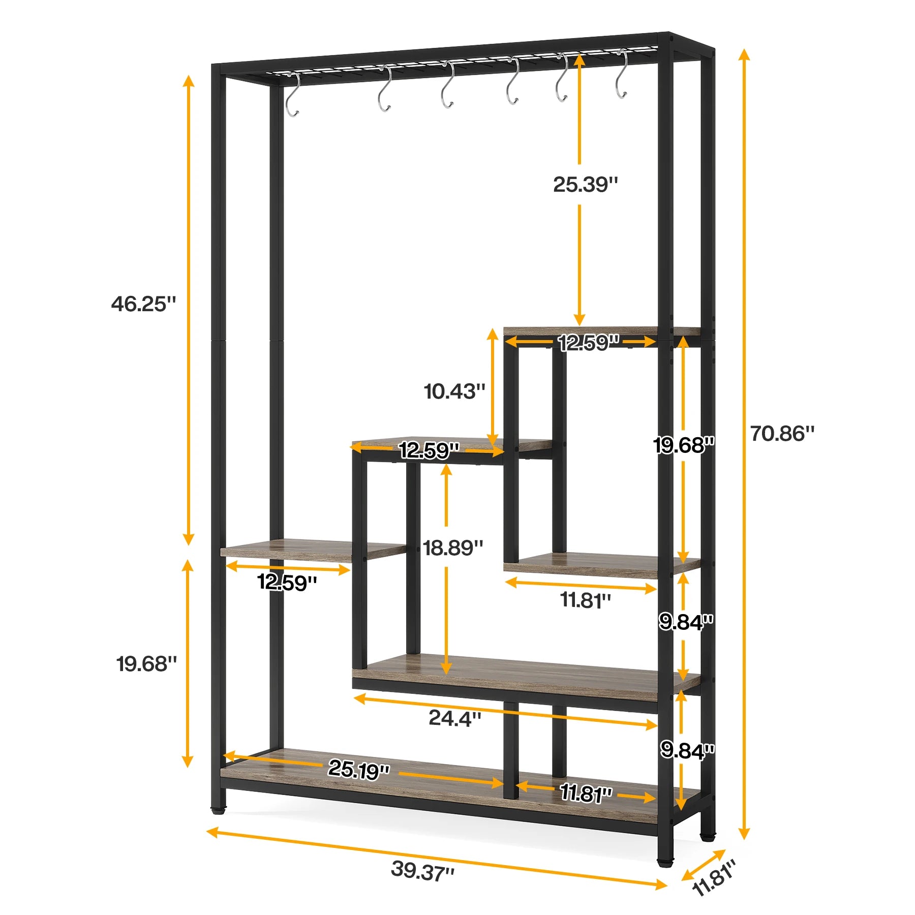5-Tier Tall Plant Display Stand