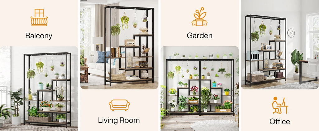 5-Tier Tall Plant Display Stand