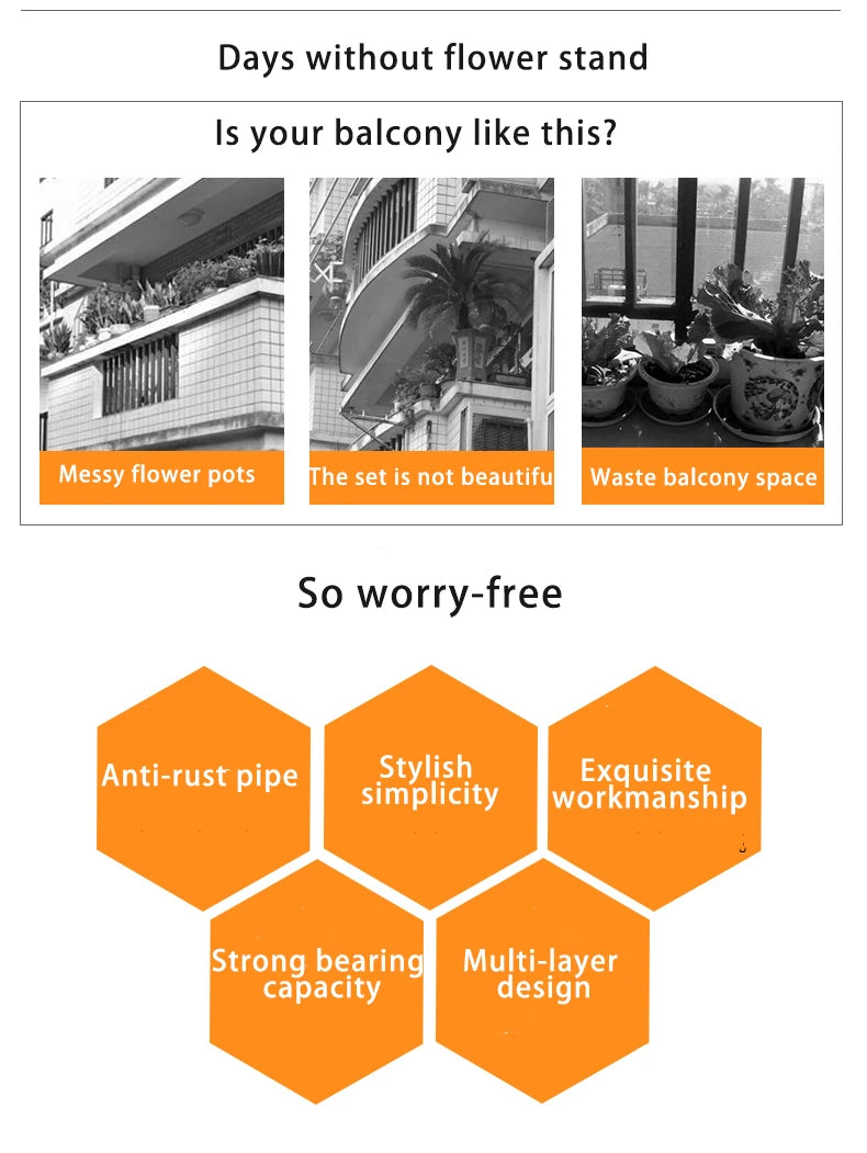 Multi-Tier Iron Plant Organizer