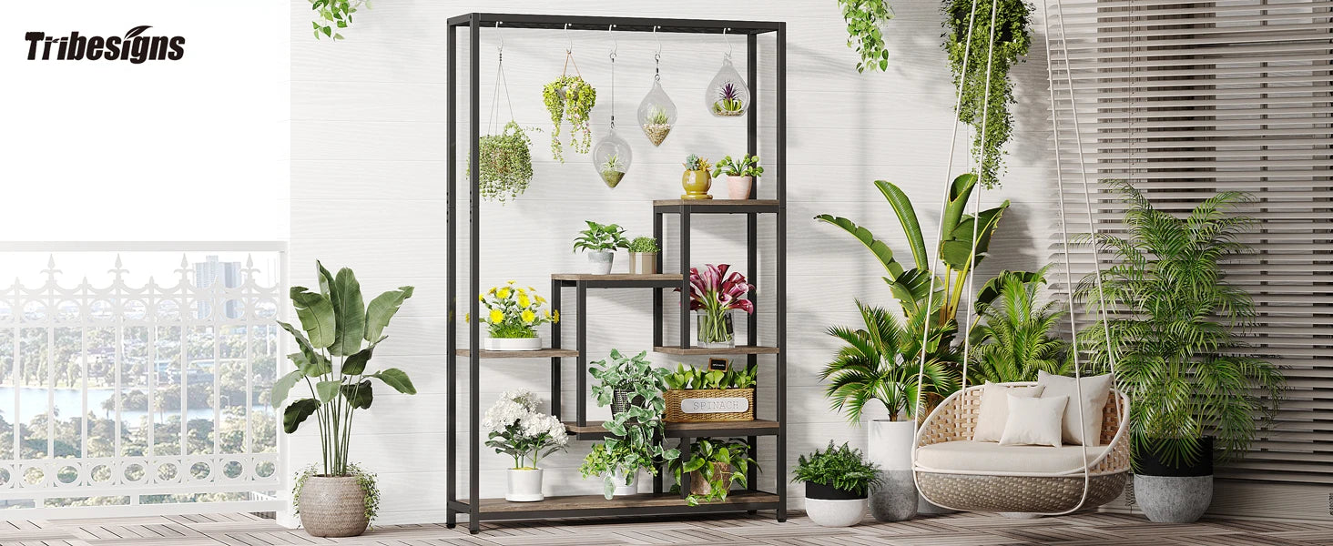 5-Tier Tall Plant Display Stand