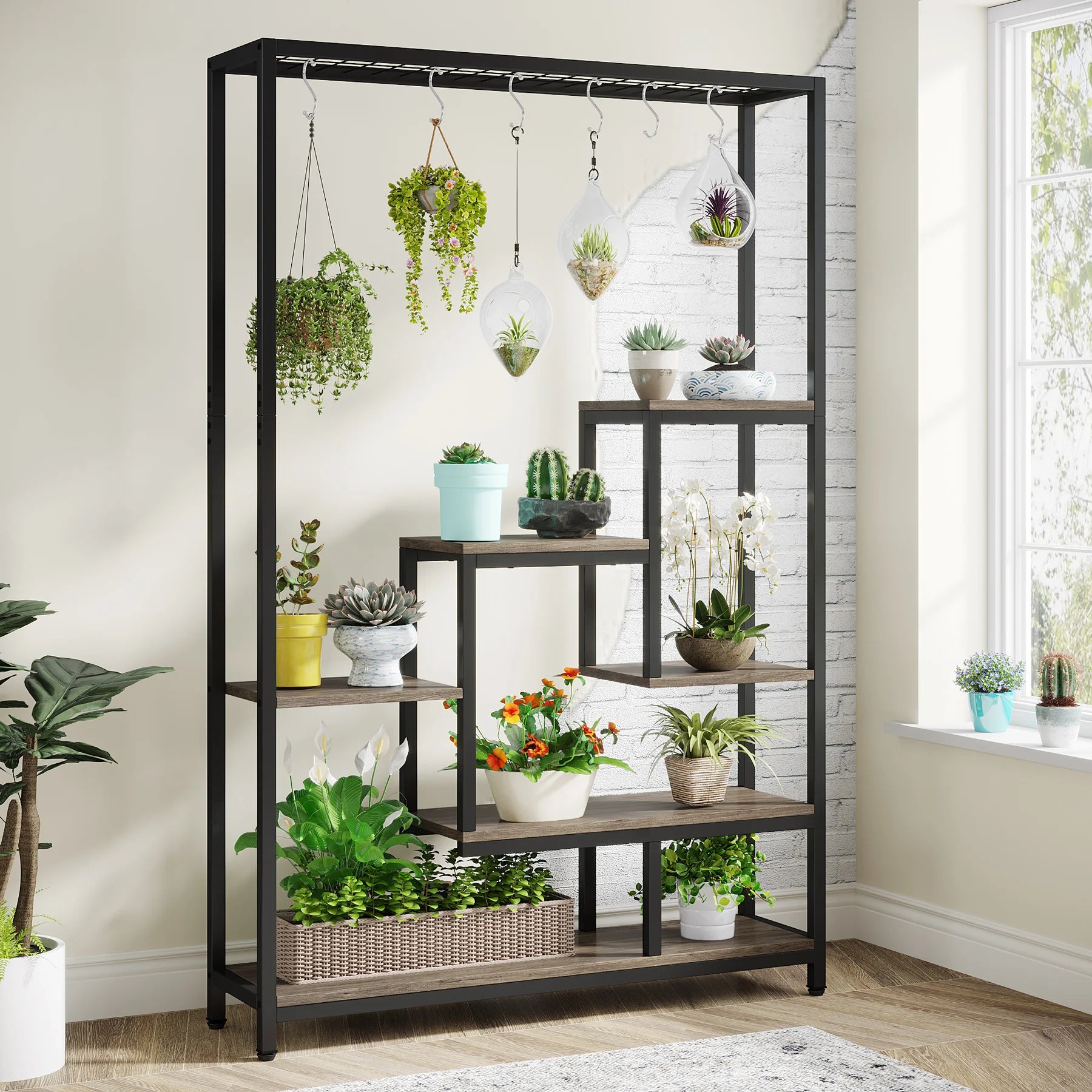 5-Tier Tall Plant Display Stand
