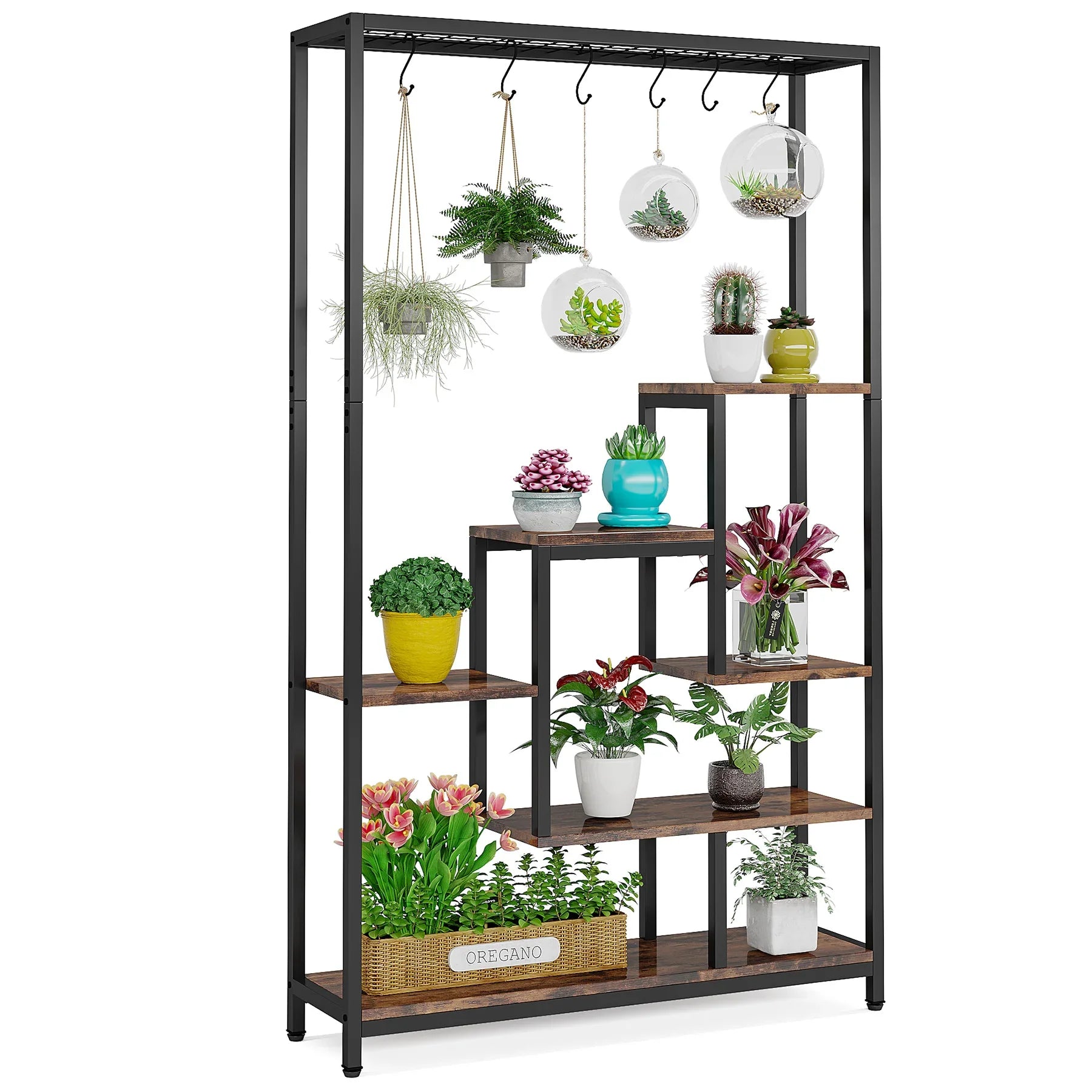 5-Tier Tall Plant Display Stand