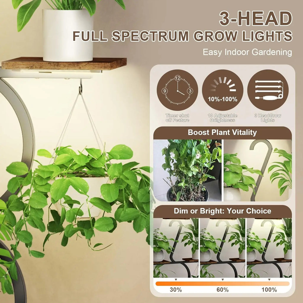 8-Tier Rolling Plant Stand Shelf