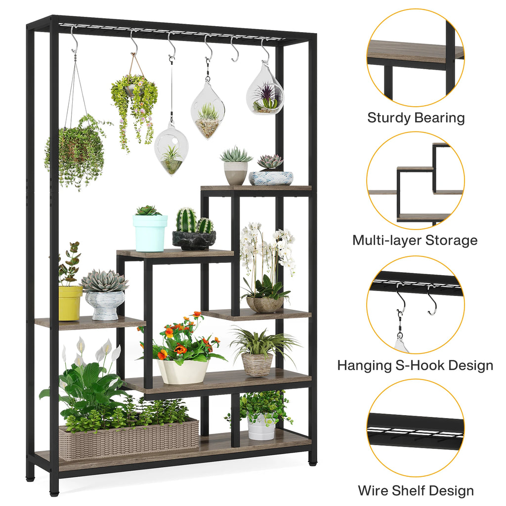 5-Tier Tall Plant Display Stand
