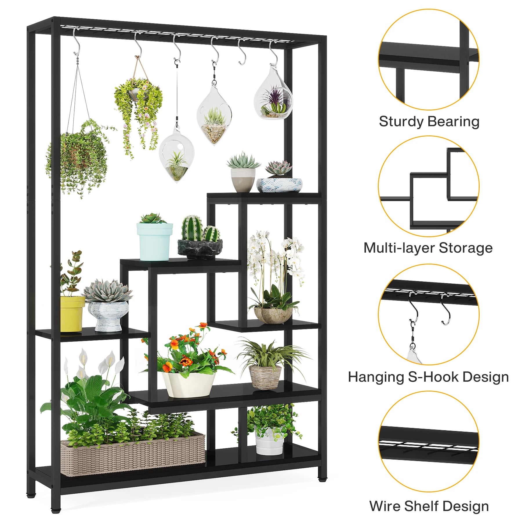 5-Tier Tall Plant Display Stand
